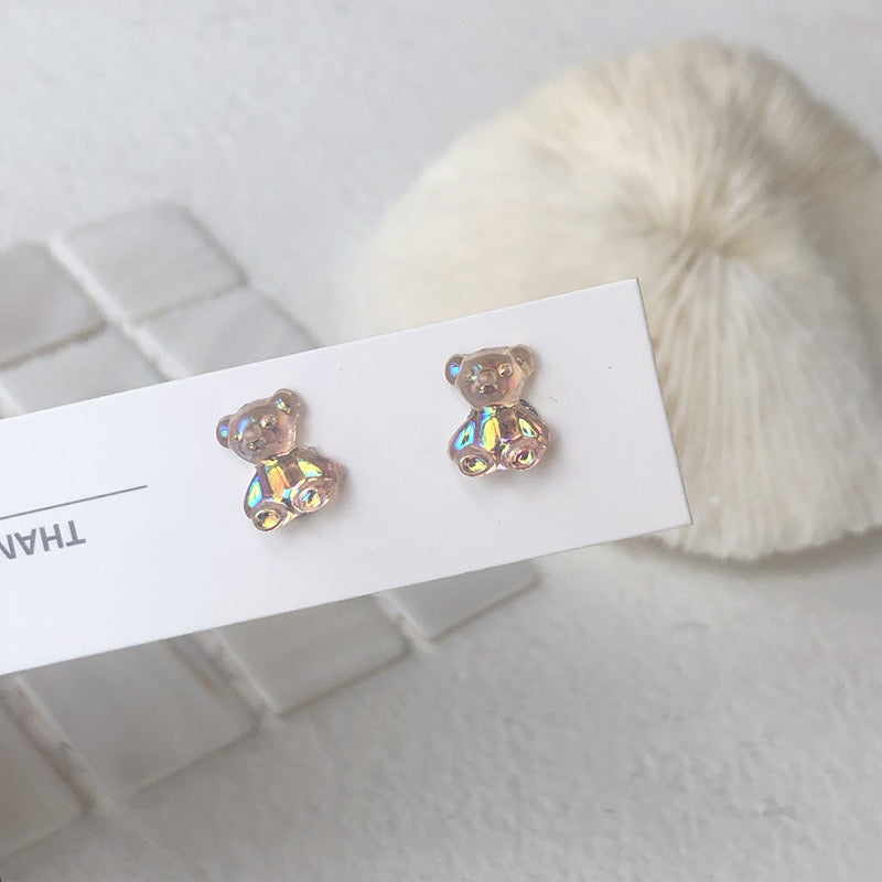 Mini Boucles Oreilles - Bonbon Ourson Haribo - Mignon Bear - Résine