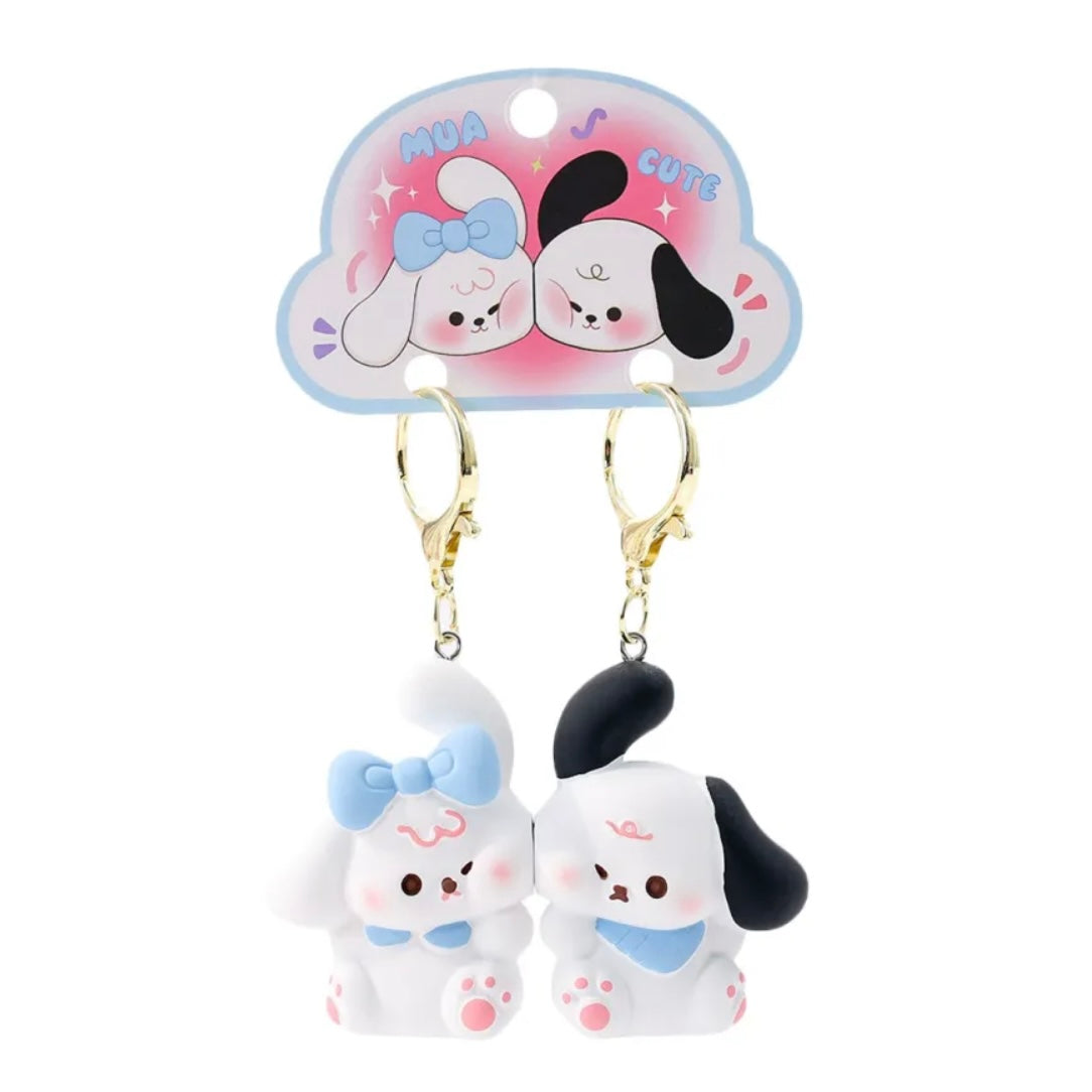 Porte Clés - Mignon Chiens - A Partager - Aimanté - Amoureux - Meilleurs Amis - Pendentif Sac - BFF - Best Friends - Amitié