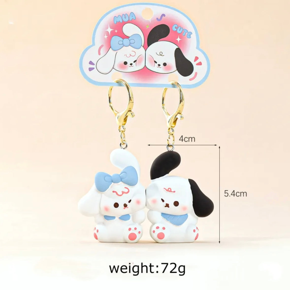 Porte Clés - Mignon Chiens - A Partager - Aimanté - Amoureux - Meilleurs Amis - Pendentif Sac - BFF - Best Friends - Amitié