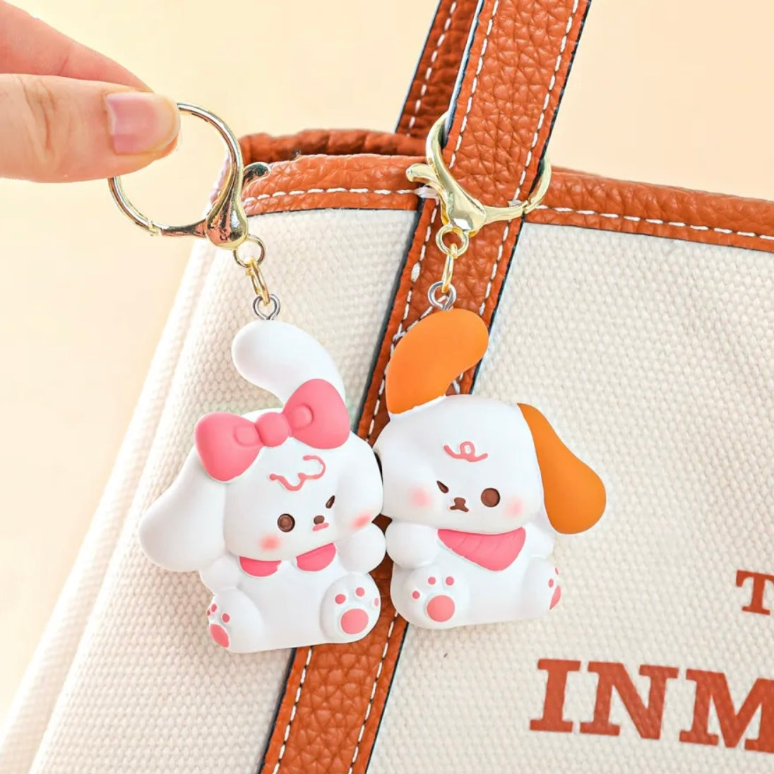 Porte Clés - Mignon Chiens - A Partager - Aimanté - Amoureux - Meilleurs Amis - Pendentif Sac - BFF - Best Friends - Amitié