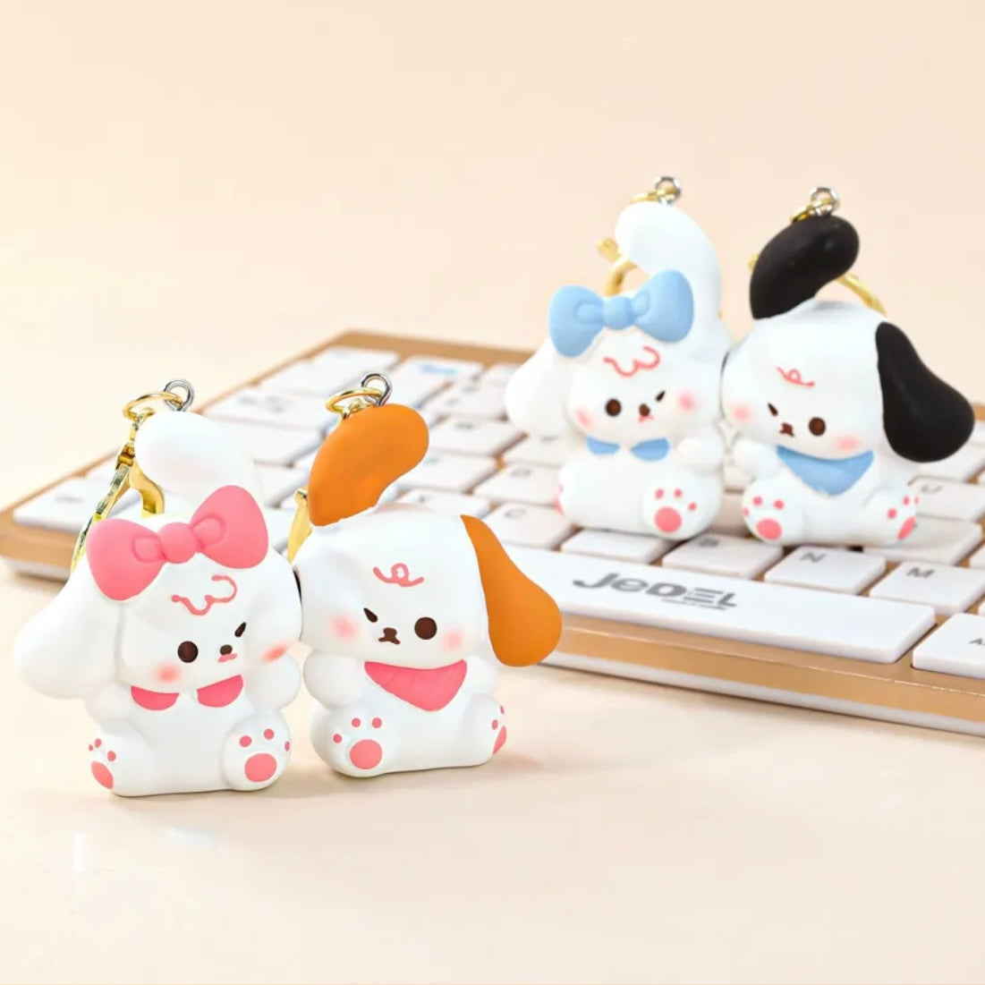 Porte Clés - Mignon Chiens - A Partager - Aimanté - Amoureux - Meilleurs Amis - Pendentif Sac - BFF - Best Friends - Amitié