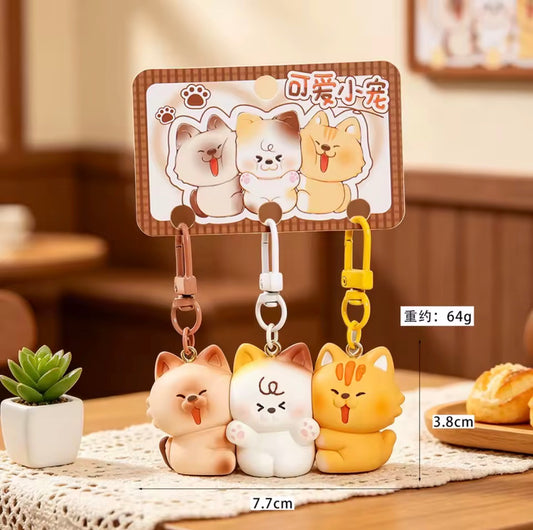 Porte Clés Trio - Mignon Chats - A Partager à 3 - Aimanté - Amoureux - Meilleurs Amis - Pendentif Sac - BFF - Best Friends - Amitié