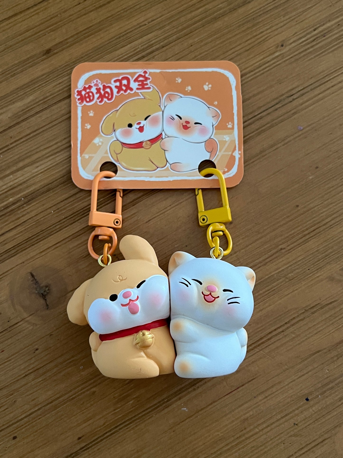 Porte Clés - Mignon Chien Chat - A Partager - Aimanté - Amoureux - Meilleurs Amis - Pendentif Sac - BFF - Best Friends - Amitié