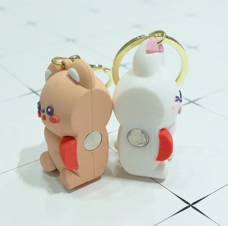 Porte Clés - Mignon Grenouille Lapin Ourson - A Partager - Aimanté - Amoureux - Meilleurs Amis - Pendentif Sac - BFF - Best Friends - Amitié