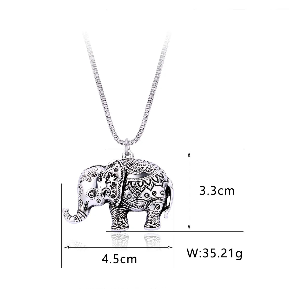 Collier avec Carte - Eléphant - Strass - Pendentif - Fantaisie - Alliage Doré Argenté