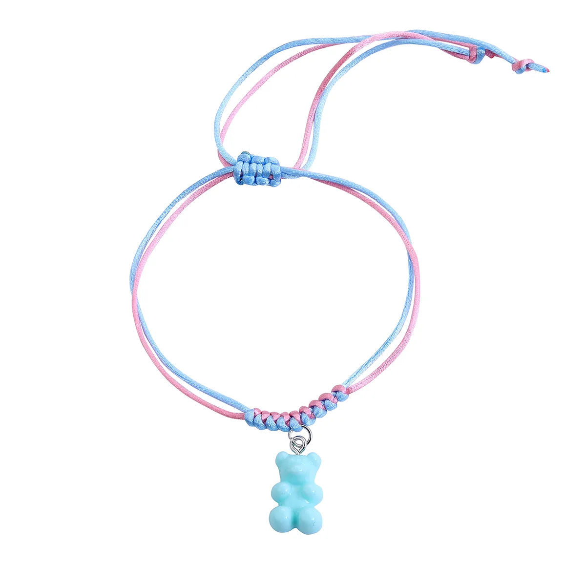 Bracelet Cordon Réglable - Ourson - Couleurs Pastels - Mignon Ours