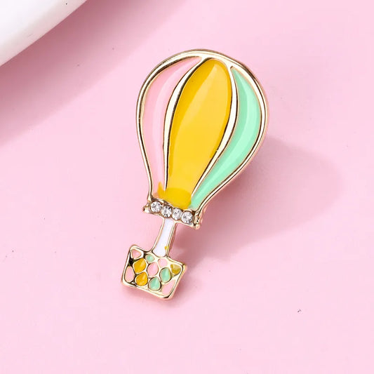 Pin's Brooch - Romantic Cute Sweet Hot Air Balloon - Fantasy - Alloy Enamel