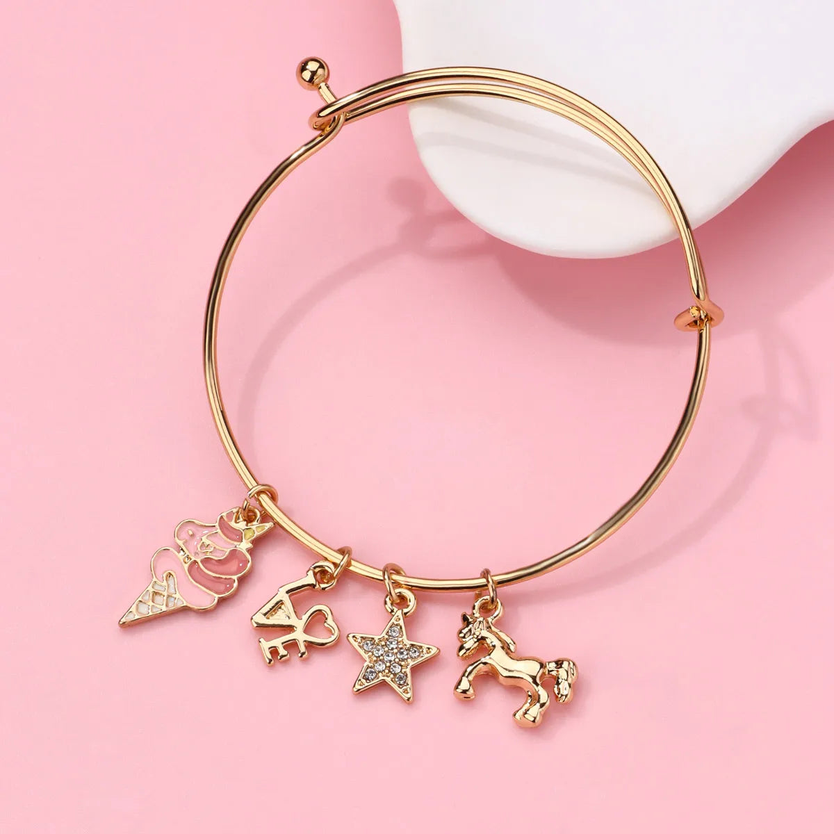 Bracelet Breloques avec Carte - Sucette Licorne Glace - Fantaisie - Mignon