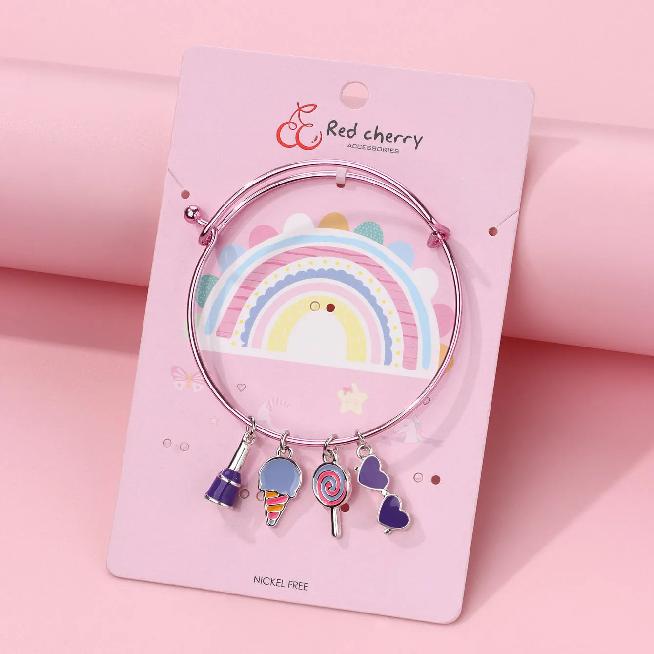 Bracelet Breloques avec Carte - Sucette Licorne Glace - Fantaisie - Mignon