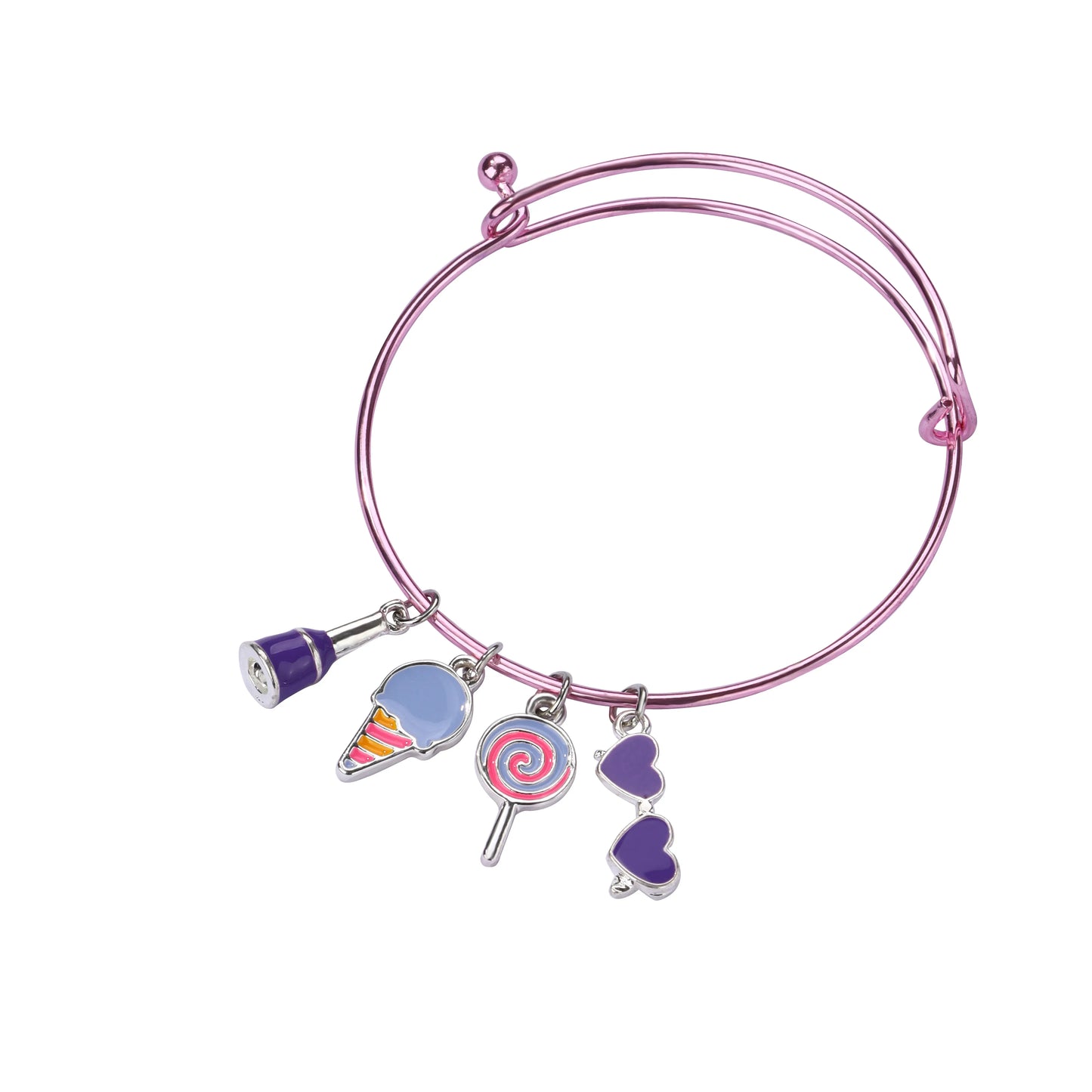 Bracelet Breloques avec Carte - Sucette Licorne Glace - Fantaisie - Mignon