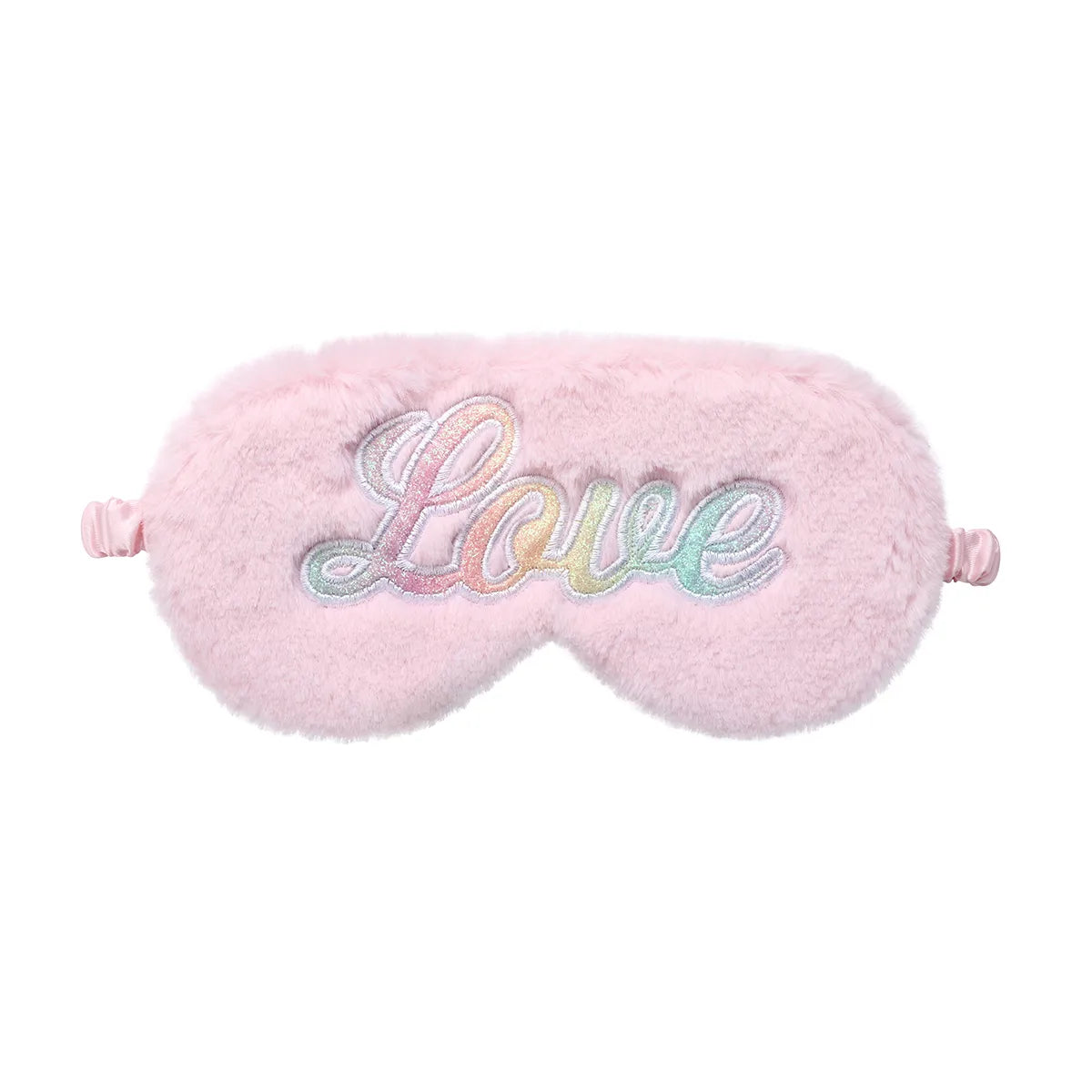 Rêves Doux - Masque Nuit pour Dormir - Enfant Mignon - Doux Peluche - Broderie Arc en Ciel - Couleurs Pastels