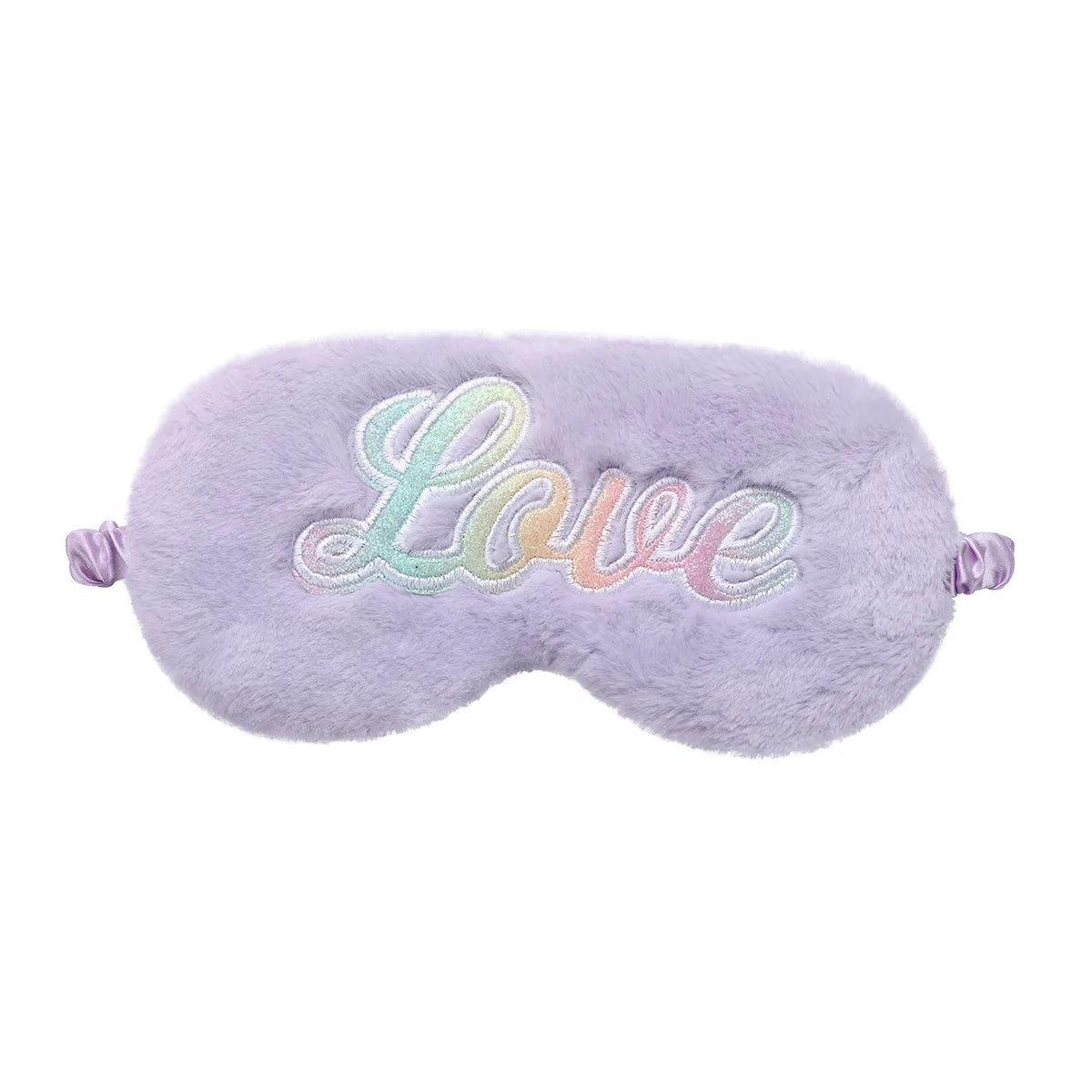 Rêves Doux - Masque Nuit pour Dormir - Enfant Mignon - Doux Peluche - Broderie Arc en Ciel - Couleurs Pastels