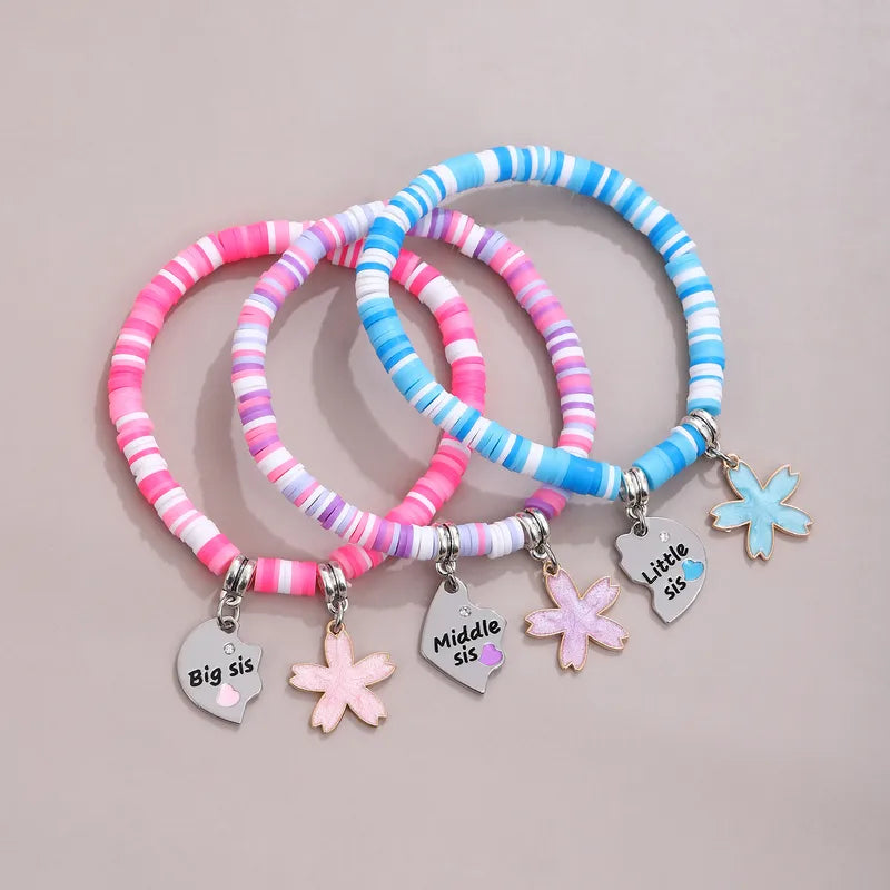 Set mit 3 verstellbaren Kordelarmband-Mutter-Töchtern – Familie, Eltern, Kind, Mutter, Schwester, Mädchen – Fantasie – Schmetterlinge-Anhänger
