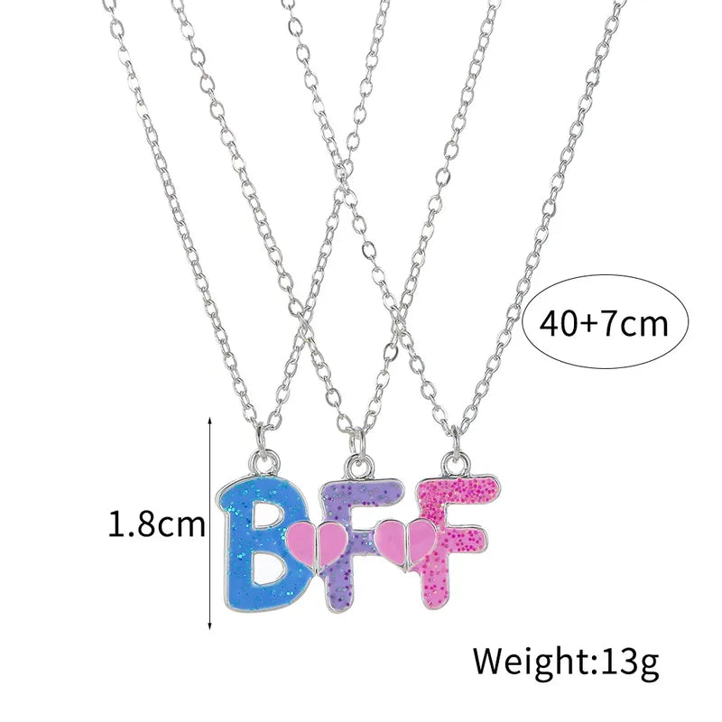 Lot de 3 Colliers BFF Aimanté - BFF - Best Friends Forever - Amitié - Pendentif