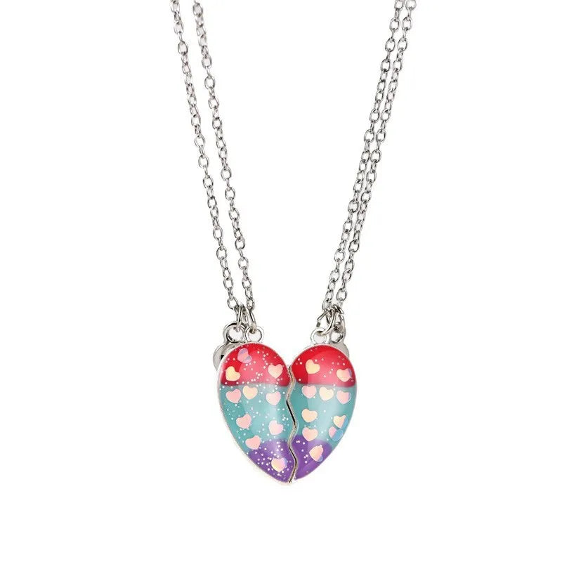 Lot de 2 Colliers BFF Aimanté - Coeur Fruits Etoiles - Best Friends Forever - Amitié - Pendentif Aimanté - Mignon