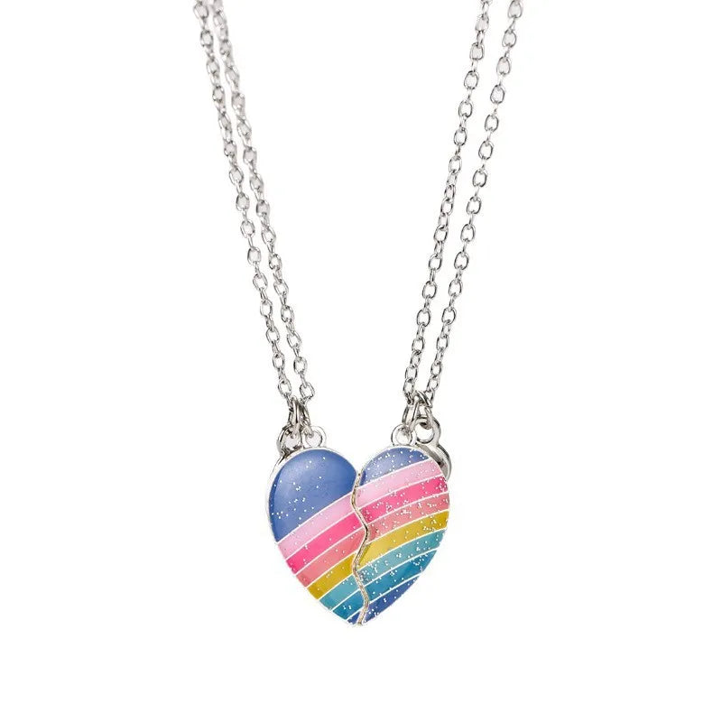 Lot de 2 Colliers BFF Aimanté - Coeur Fruits Etoiles - Best Friends Forever - Amitié - Pendentif Aimanté - Mignon