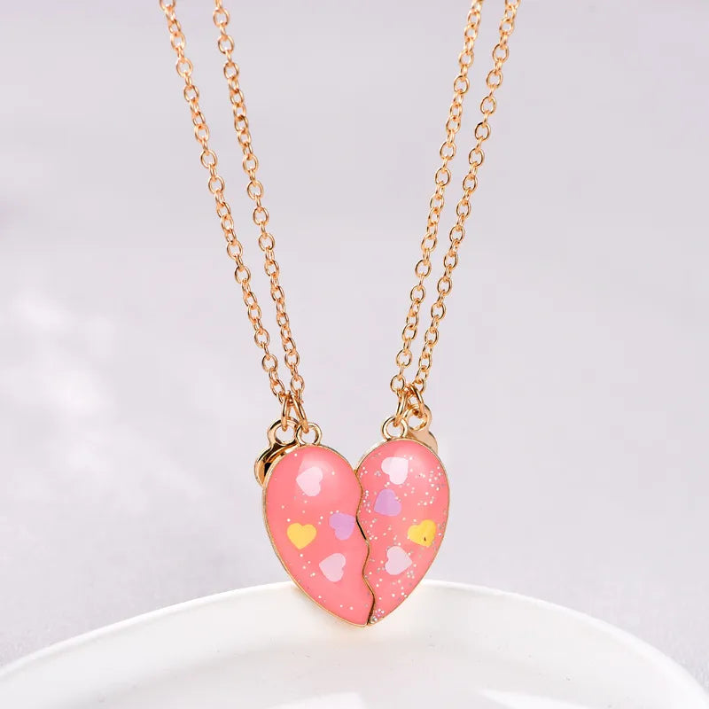 Lot de 2 Colliers BFF Aimanté - Coeur Fruits Etoiles - Best Friends Forever - Amitié - Pendentif Aimanté - Mignon