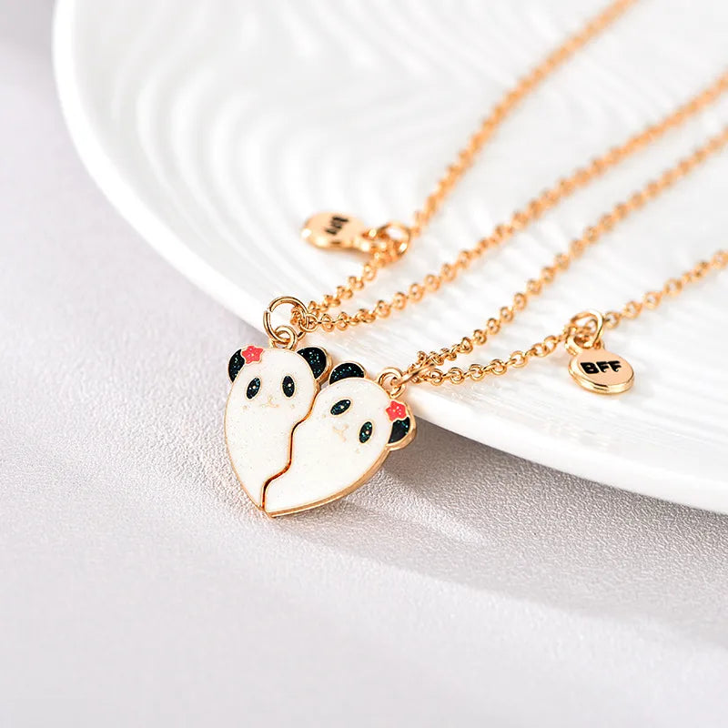 Lot de 2 Colliers BFF Aimantés - Papillon Cactus Chats - Best Friends Forever - Amitié - Pendentif Aimanté