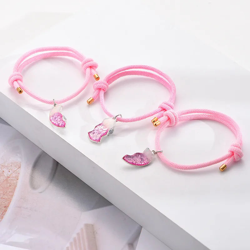 Lot de 3 Colliers, Bracelets ou Porte Clés BFF Aimanté - Coeur Paillettes - BFF - Best Friends Forever - Amitié