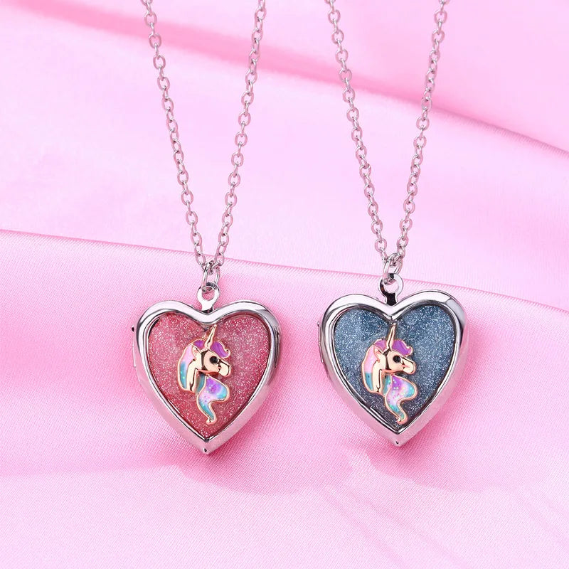 Lot de 2 Colliers D'amitié - Coeur Fleur Arc en Ciel ou Fruits - BFF - Best Friends Forever - Amoureux Couple - Fantaisie - Mignon - Amitié A partager