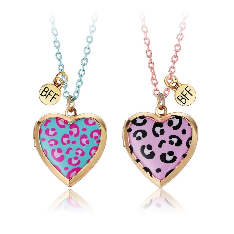 Lot de 2 Colliers D'amitié - Coeur Fleur Arc en Ciel ou Fruits - BFF - Best Friends Forever - Amoureux Couple - Fantaisie - Mignon - Amitié A partager