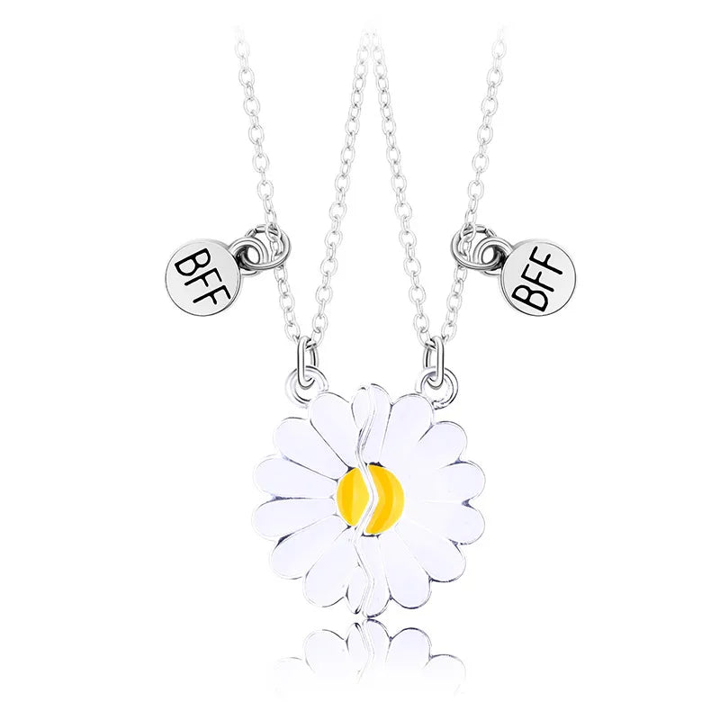 Lot de 2 Collier BFF - Marguerite - Best Friends Forever - Amitié - A partager