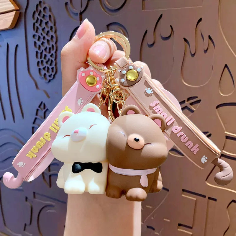 Porte Clés - Mignon Chat ou Chien - A Partager - Aimanté - Amoureux - Meilleurs Amis - Pendentif Sac - BFF - Best Friends - Amitié