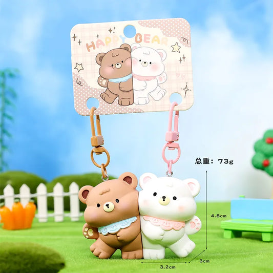 Porte Clés - Mignon Oursons - A Partager - Aimanté - Amoureux - Meilleurs Amis - Pendentif Sac - BFF - Best Friends - Amitié