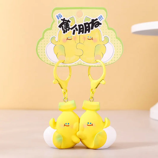 Porte Clés - Mignon Banane - A Partager - Aimanté - Amoureux - Meilleurs Amis - Pendentif Sac - BFF - Best Friends - Amitié