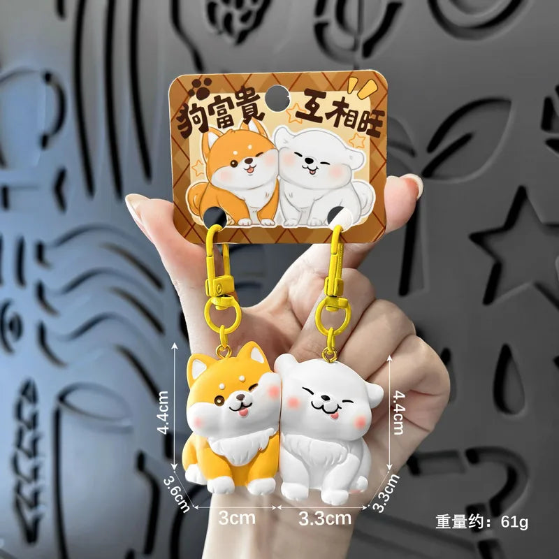 Porte Clés - Mignon Fox Chien - A Partager - Aimanté - Amoureux - Meilleurs Amis - Pendentif Sac - BFF - Best Friends - Amitié