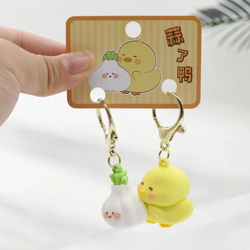 Porte Clés - Mignon Canard Ail - A Partager - Aimanté - Amoureux - Meilleurs Amis - Pendentif Sac - BFF - Best Friends - Amitié