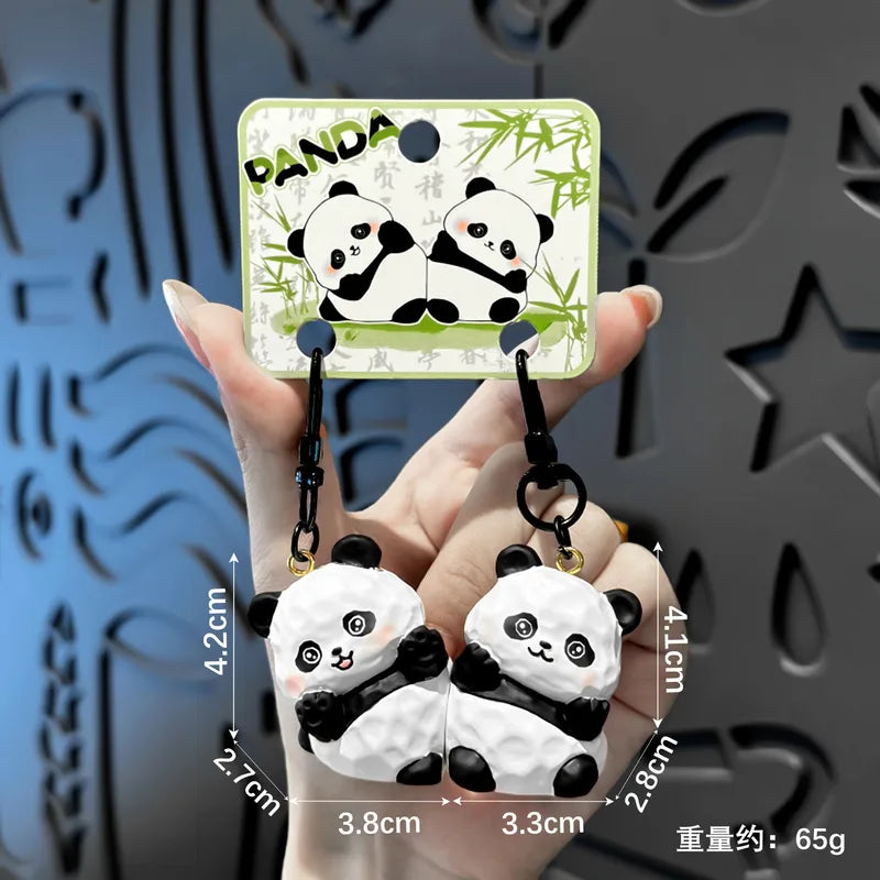 Porte Clés - Mignon Panda - A Partager - Aimanté - Amoureux - Meilleurs Amis - Pendentif Sac - BFF - Best Friends - Amitié