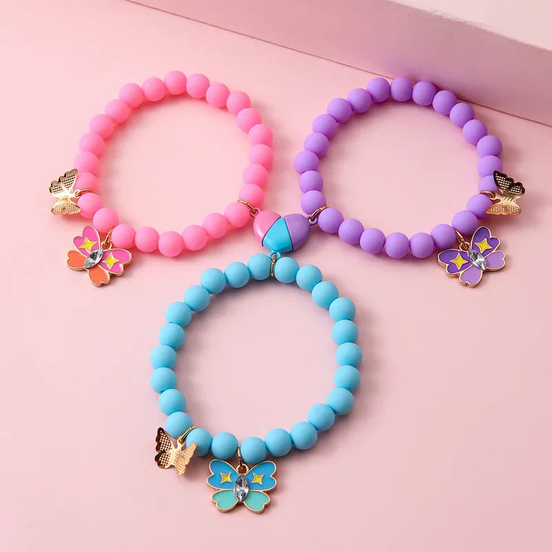 Lot de 3 Bracelets Perles BFF - Coeur Aimanté - Best Friends Forever