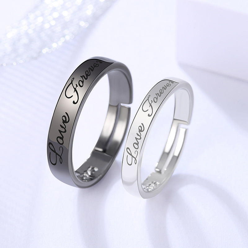 Set of 2 Heartbeat Heartbeat Friendship Rings - BFF Best Friends Couple Lovers - Adjustable Rings - Electrocardiogram