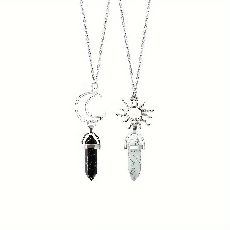 Set mit 2 Freundschaftsketten – Hip-Hop-Astronaut – BFF Beste Freunde für immer – Fantasy – magnetischer Herzanhänger – Paarliebhaber