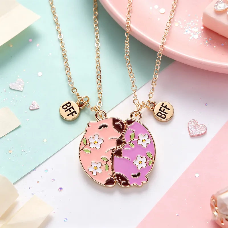 Lot de 2 Colliers D'amitié Aimanté - Cappy Bara - BFF - Best Friends Forever - Amitié