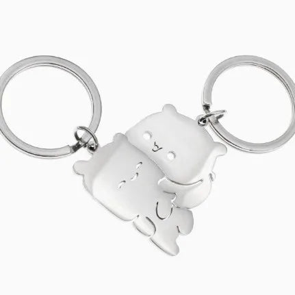 Porte Clés - Mignon Ours - Acier Inoxydable - A Partager - Amoureux - Meilleurs Amis - Pendentif Sac - BFF - Best Friends