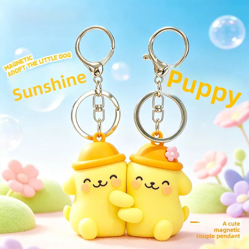Porte Clés - Mignon Chiens - A Partager - Aimanté - Amoureux - Meilleurs Amis - Pendentif Sac - BFF - Best Friends - Amitié