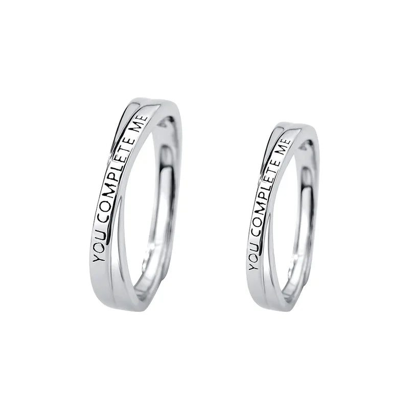 Set mit 2 Heartbeat Heartbeat Freundschaftsringen – BFF Best Friends Loving Couple – Verstellbare Ringe – Elektrokardiogramm