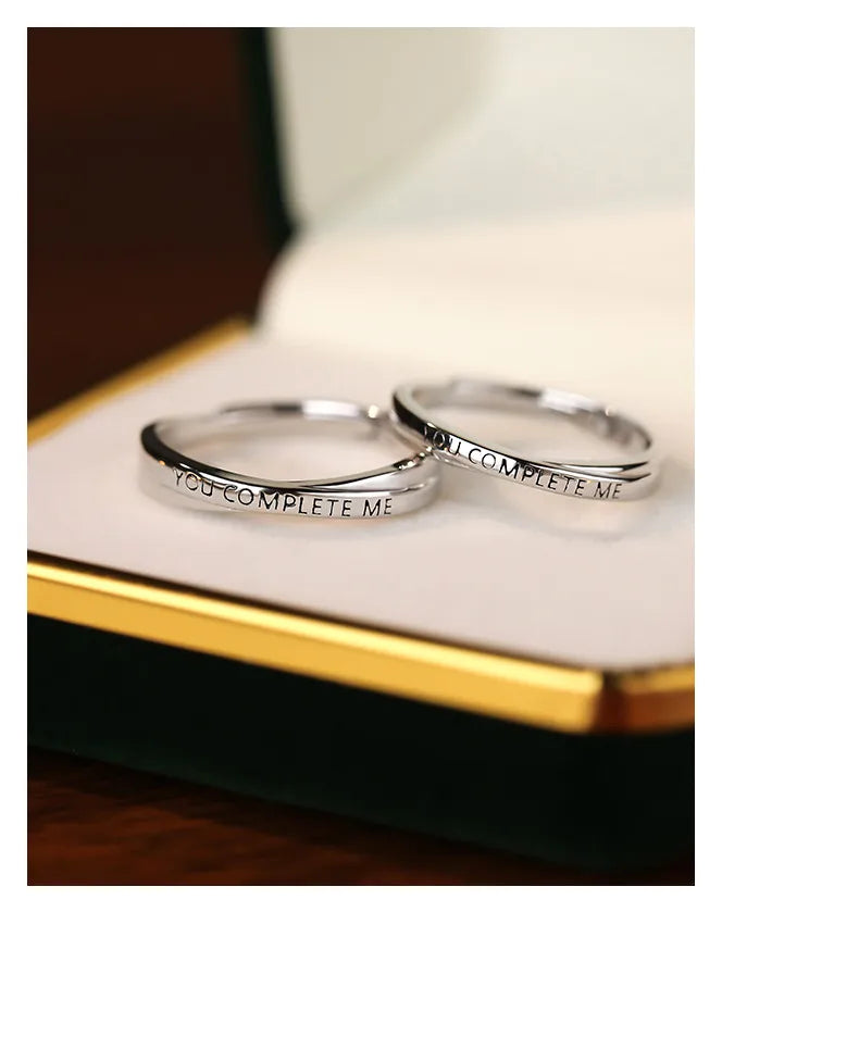 Set mit 2 Heartbeat Heartbeat Freundschaftsringen – BFF Best Friends Loving Couple – Verstellbare Ringe – Elektrokardiogramm