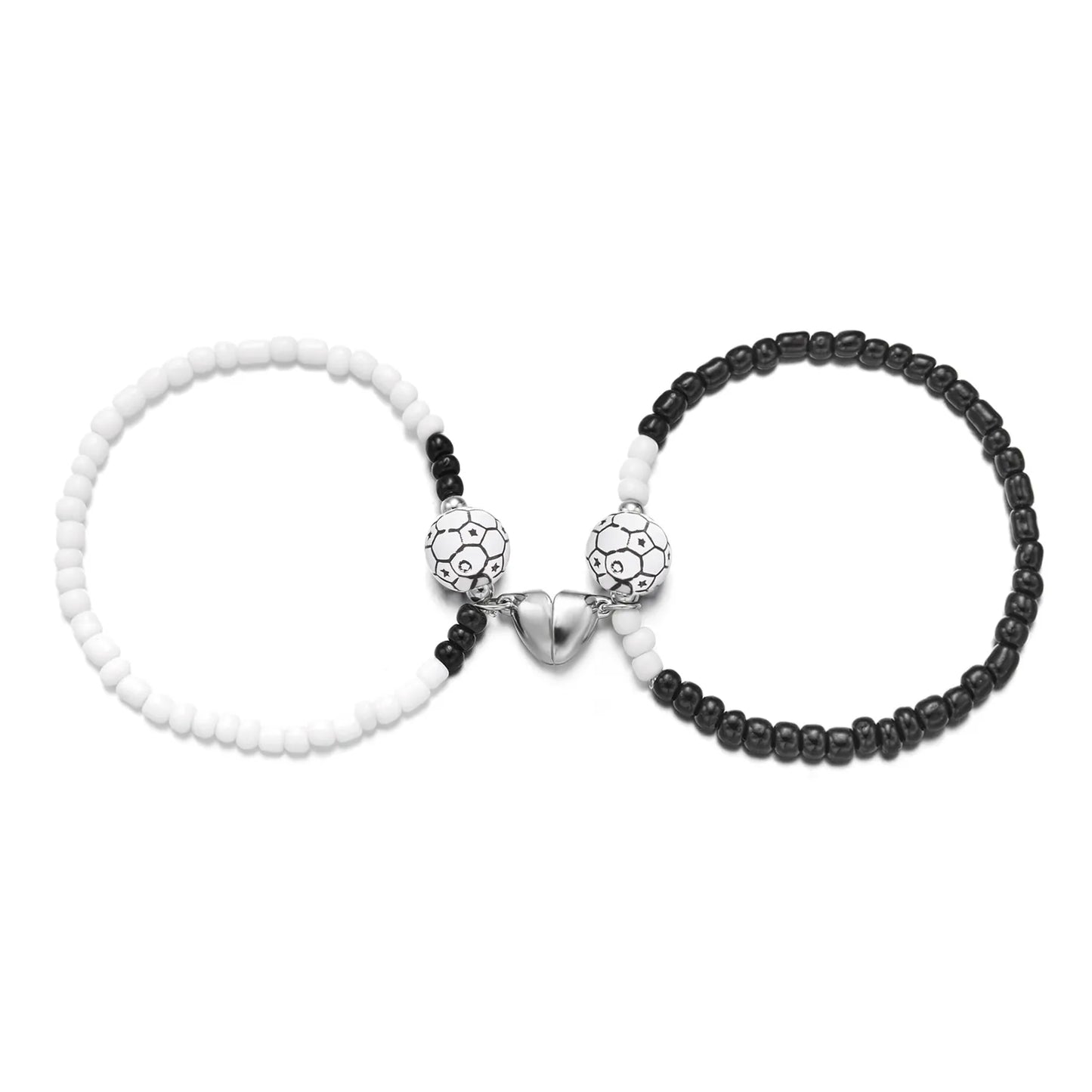 KINDER – Set mit 2 elastischen Kordelarmbändern „Beste Freunde“ – BFF Best Friends Forever – Ausgefallen – Magnetanhänger