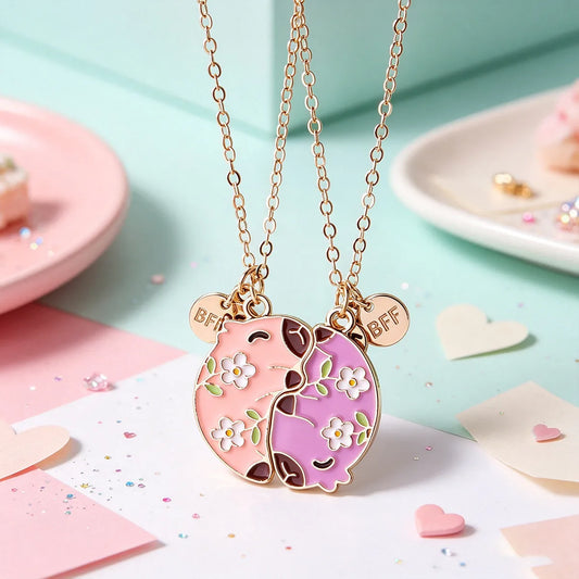 Lot de 2 Colliers D'amitié Aimanté - Cappy Bara - BFF - Best Friends Forever - Amitié