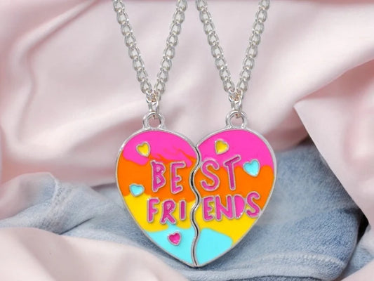 Lot de 2 Colliers D'amitié Aimanté - Coeur - BFF - Best Friends Forever - Amitié - Mignon - À Partager